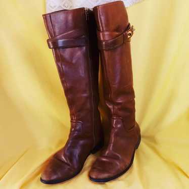 Vintage Coach Linette Cognac Boots size - image 1