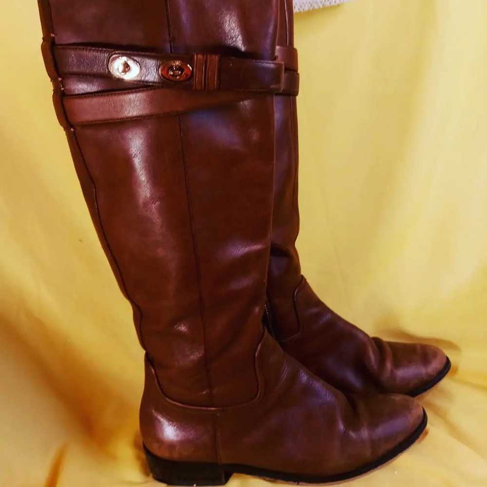 Vintage Coach Linette Cognac Boots size - image 3