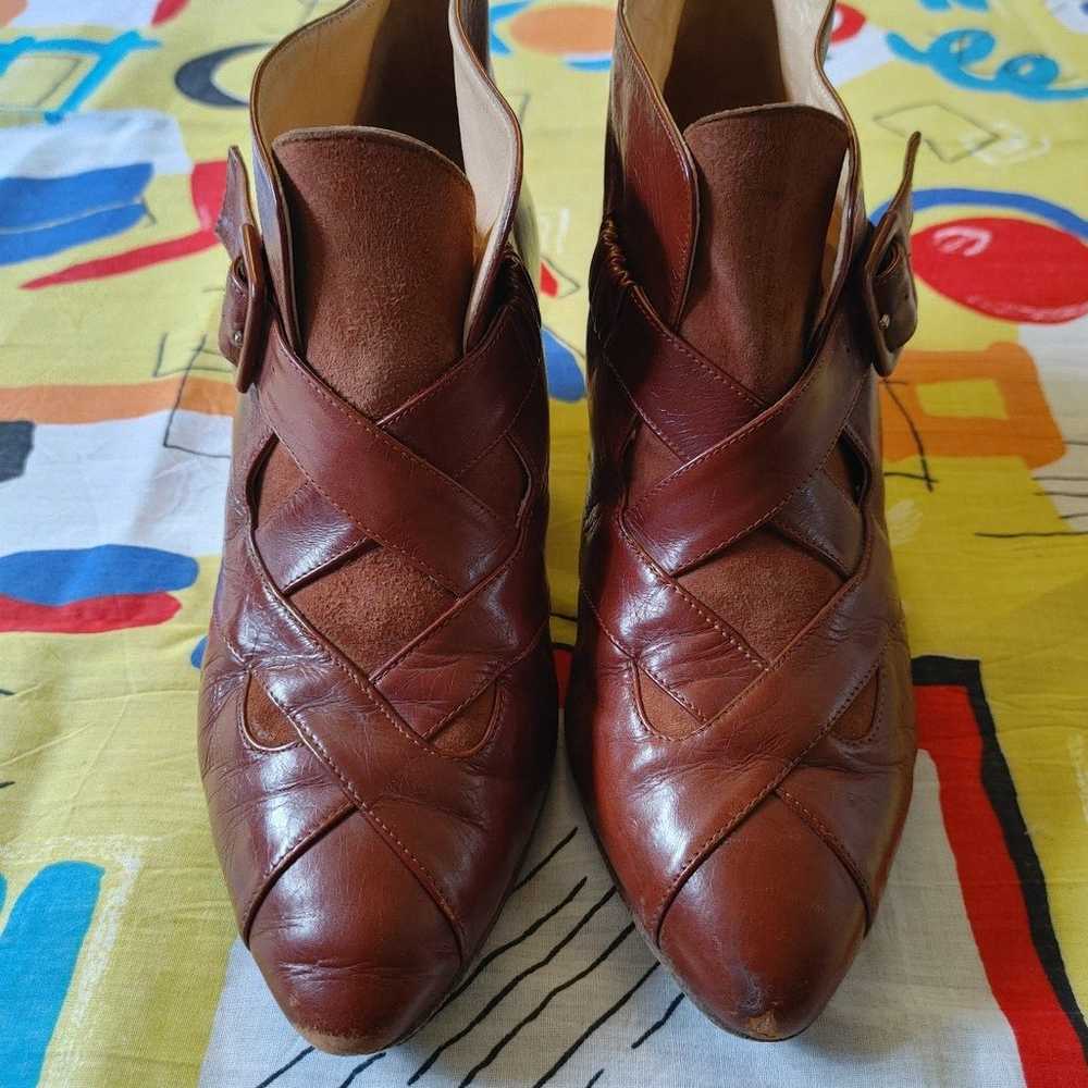 Vintage Italian leather booties - image 1