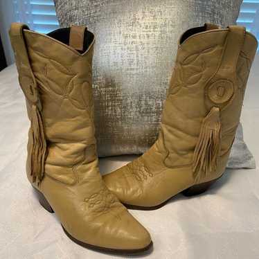 Laredo Tan Brown Tassel Pointed Toe Leather Wester