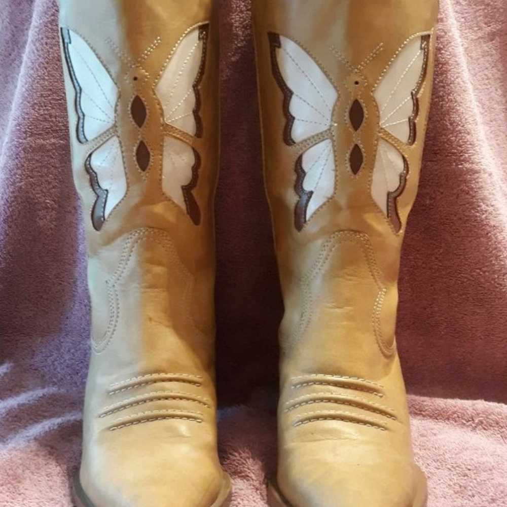 Vintage "Lower East Side" Womans Cowgirl Boots- T… - image 1