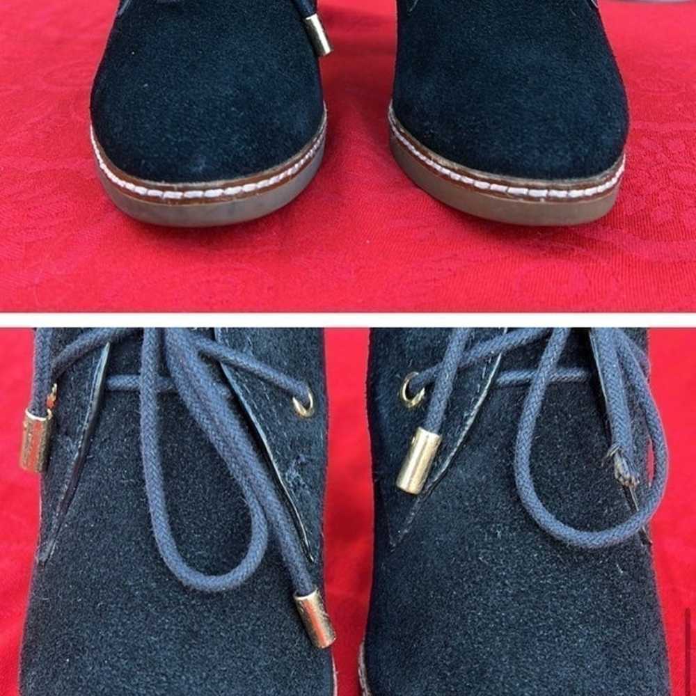Tory Burch Sherpa Lined Black Suede Ankle Booties - image 12