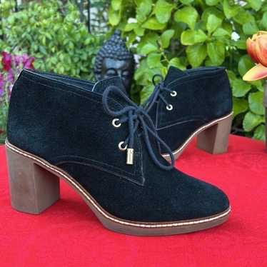 Tory Burch Sherpa Lined Black Suede Ankle Booties - image 1