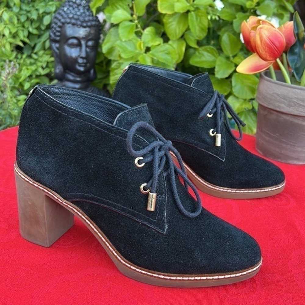 Tory Burch Sherpa Lined Black Suede Ankle Booties - image 4