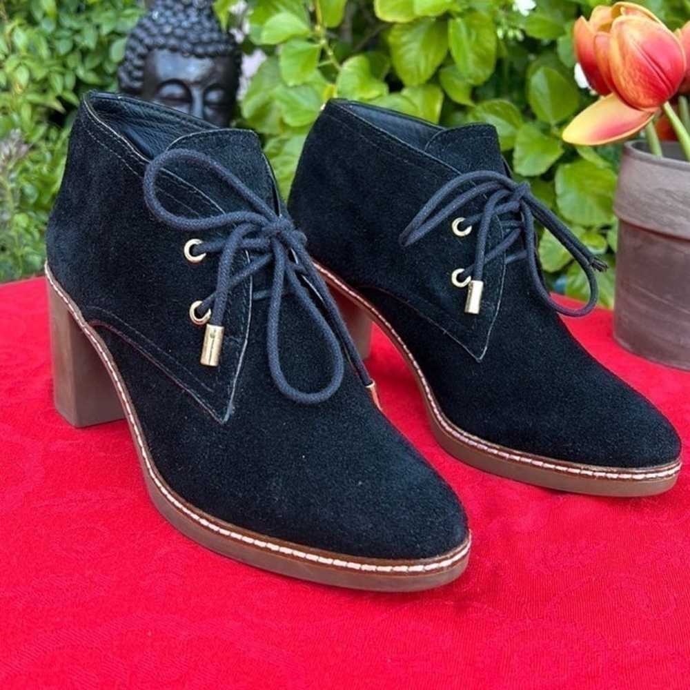 Tory Burch Sherpa Lined Black Suede Ankle Booties - image 7