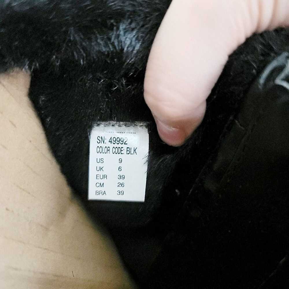 Skechers Y2K 90s VTG Black Knee Mid Calf Faux Fur… - image 12
