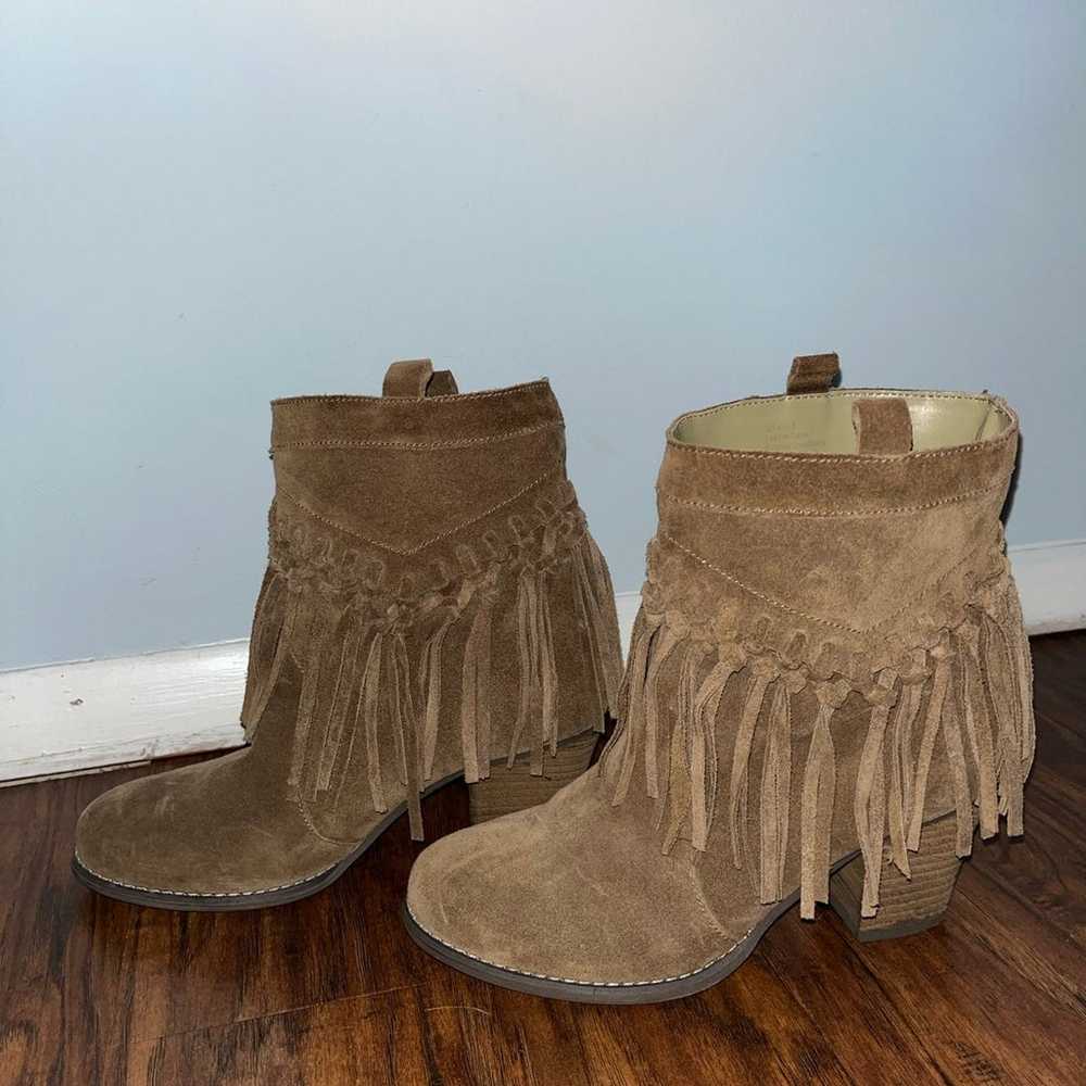 Sbicca Fringe Suede Boots - Vintage Collection - … - image 2