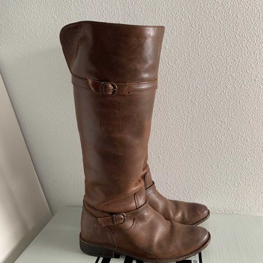 Frye Shirley Riding Boots 7 Dark brown - image 1