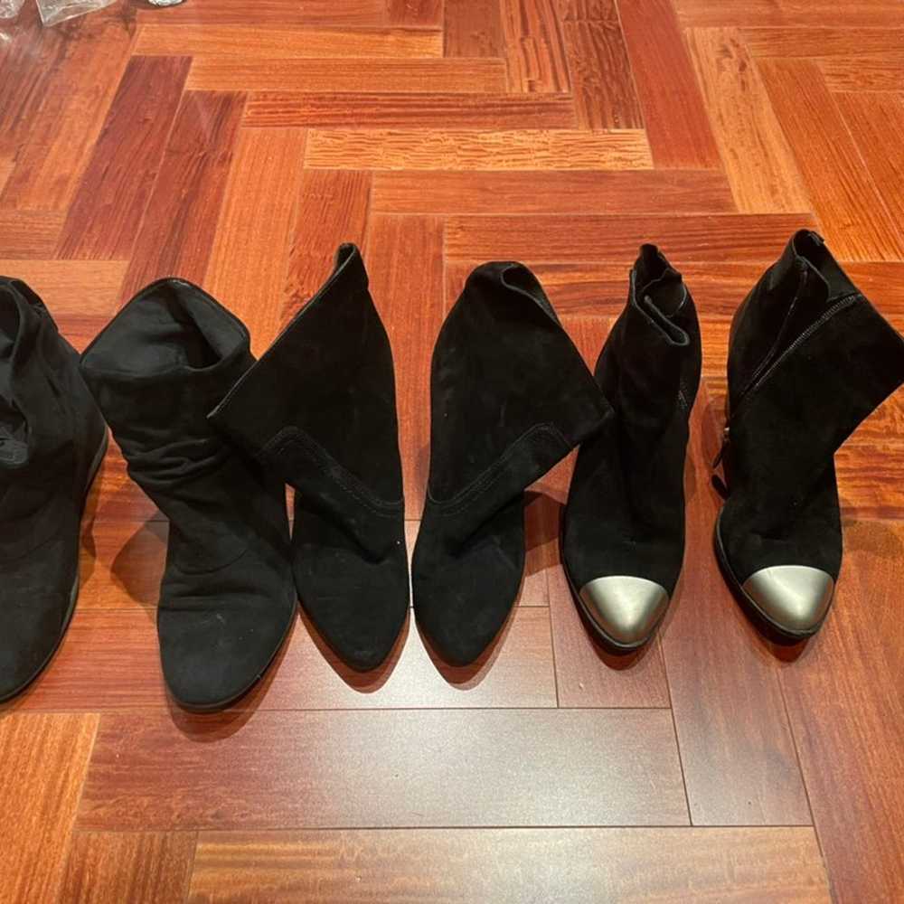 Womens Boots - Black Suede Bootie Bundle — Size 8… - image 1