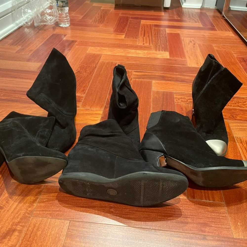 Womens Boots - Black Suede Bootie Bundle — Size 8… - image 2