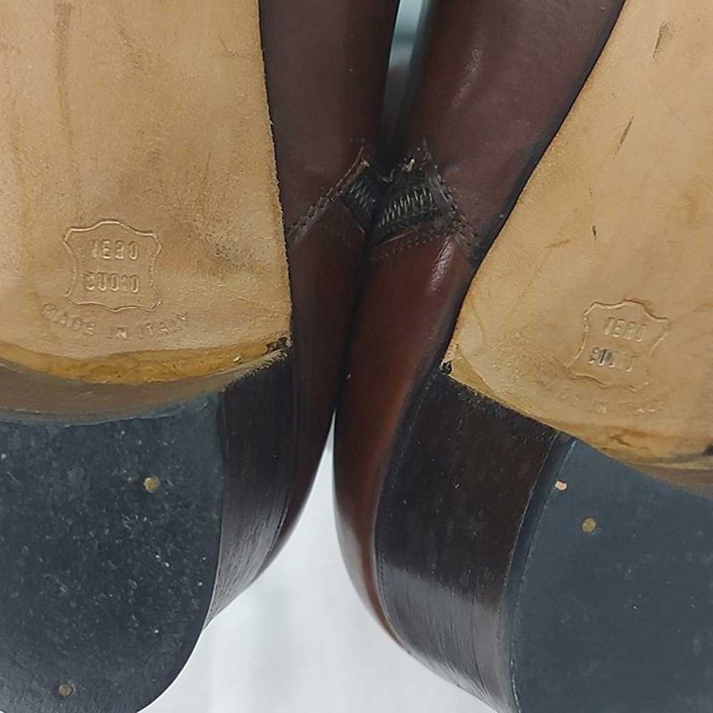 Salvatore Ferragamo Vintage Brown Tall Knee Boots… - image 10