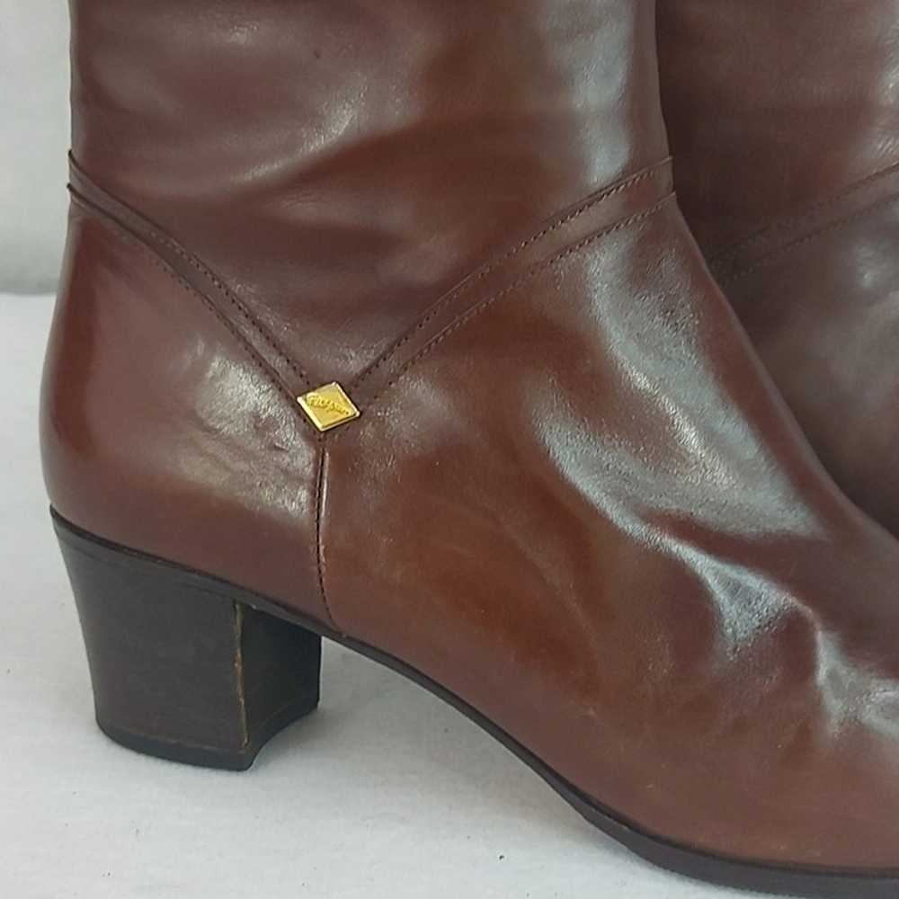 Salvatore Ferragamo Vintage Brown Tall Knee Boots… - image 2