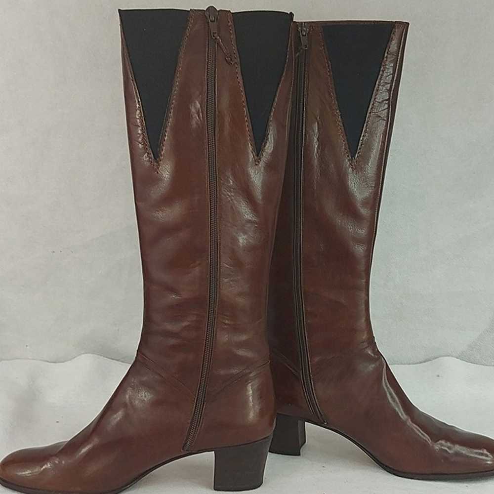 Salvatore Ferragamo Vintage Brown Tall Knee Boots… - image 3