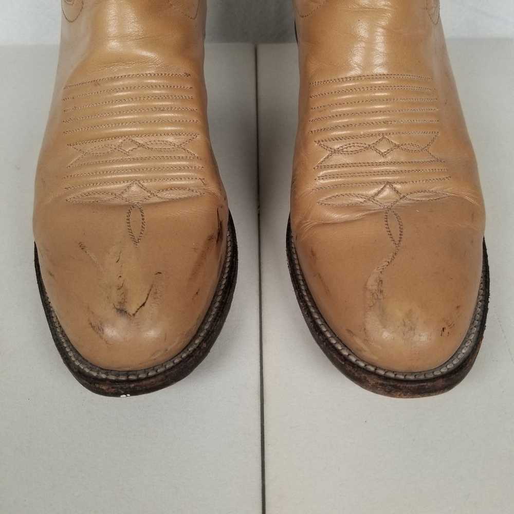 Vintage Sanders Womens Tall Size 5C Tan Leather C… - image 2