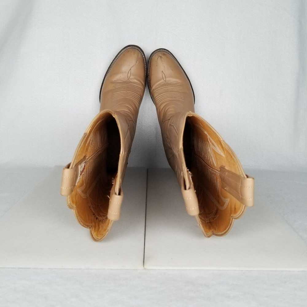 Vintage Sanders Womens Tall Size 5C Tan Leather C… - image 9