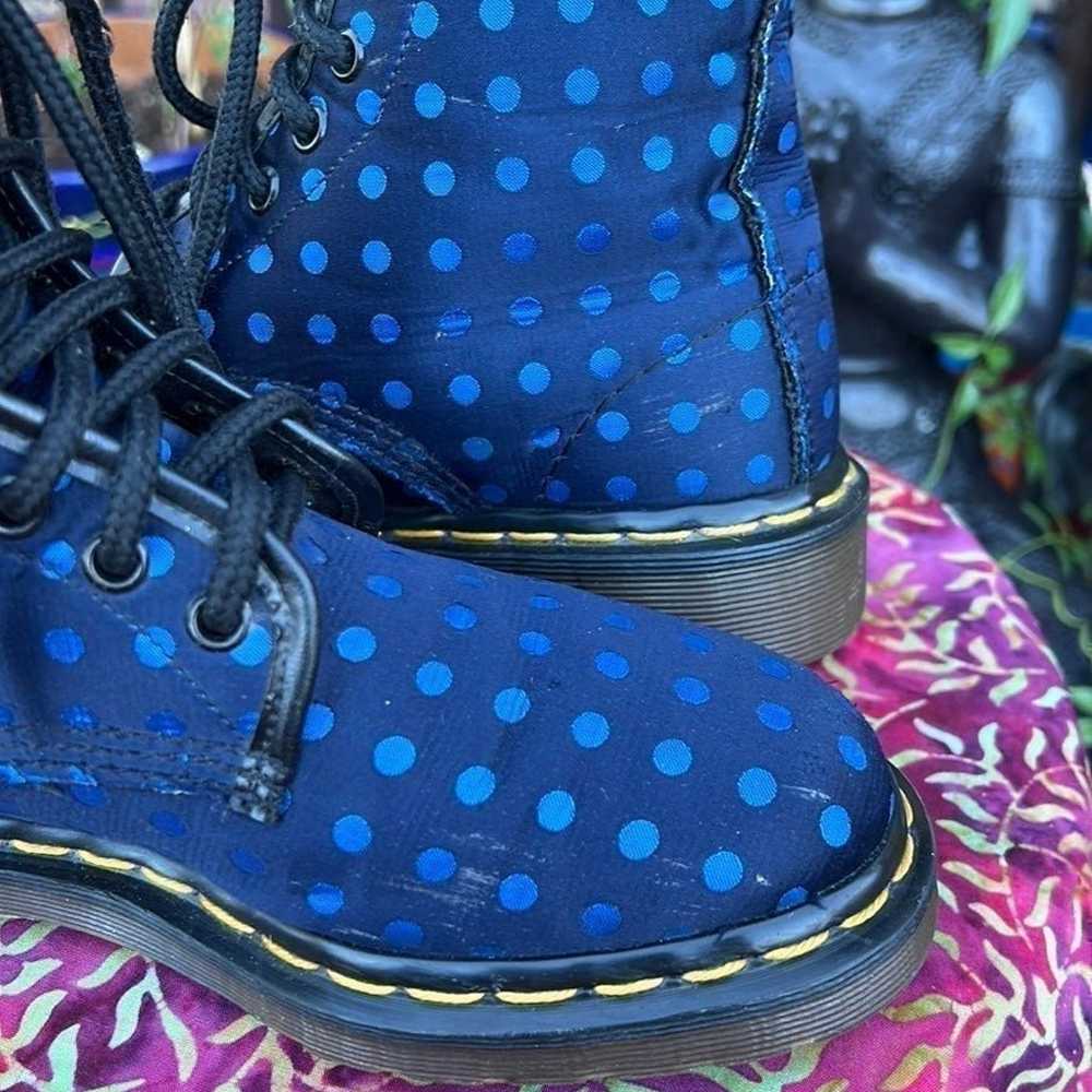 Dr. Martens MIE Blue on Blue Polka Dot Boots UK 5 - image 11