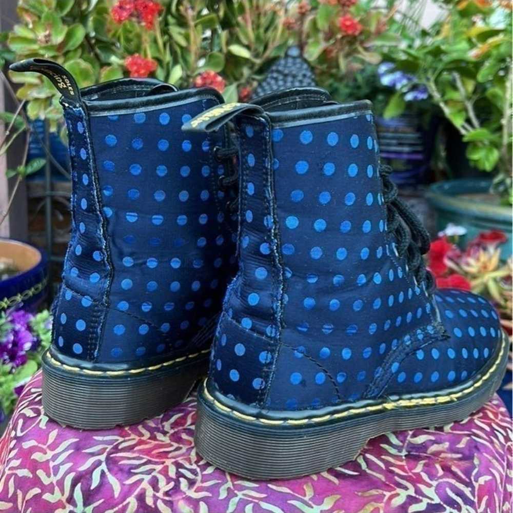 Dr. Martens MIE Blue on Blue Polka Dot Boots UK 5 - image 4