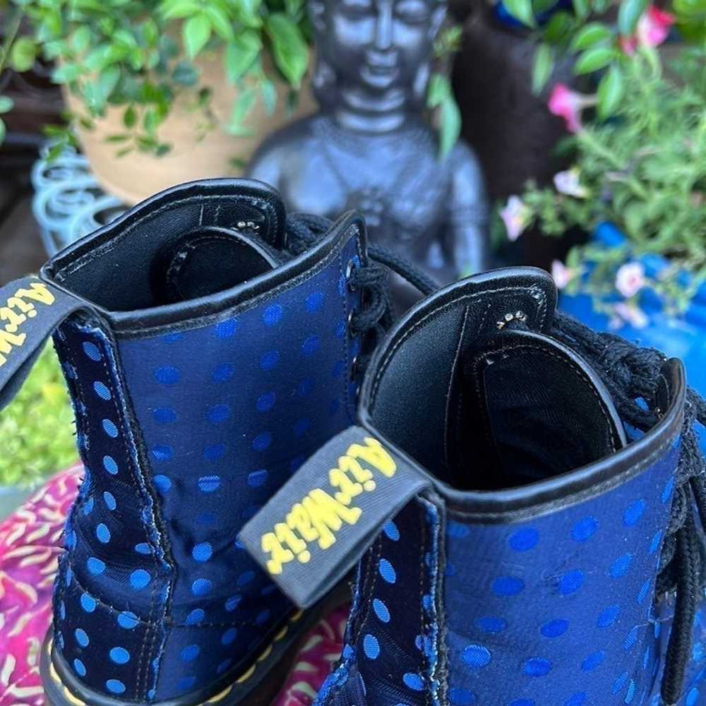 Dr. Martens MIE Blue on Blue Polka Dot Boots UK 5 - image 5