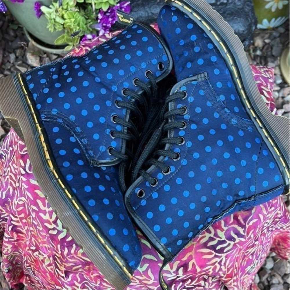 Dr. Martens MIE Blue on Blue Polka Dot Boots UK 5 - image 7