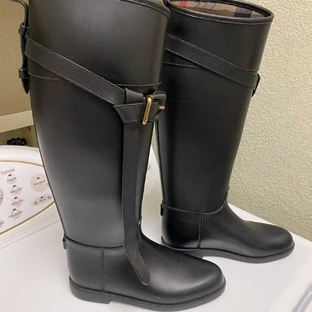 Vintage Burberry Riding Rain Boots 36 - image 3