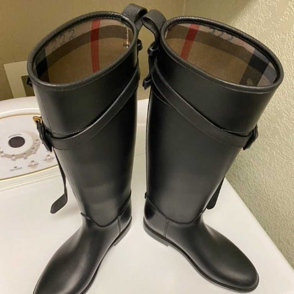 Vintage Burberry Riding Rain Boots 36 - image 5