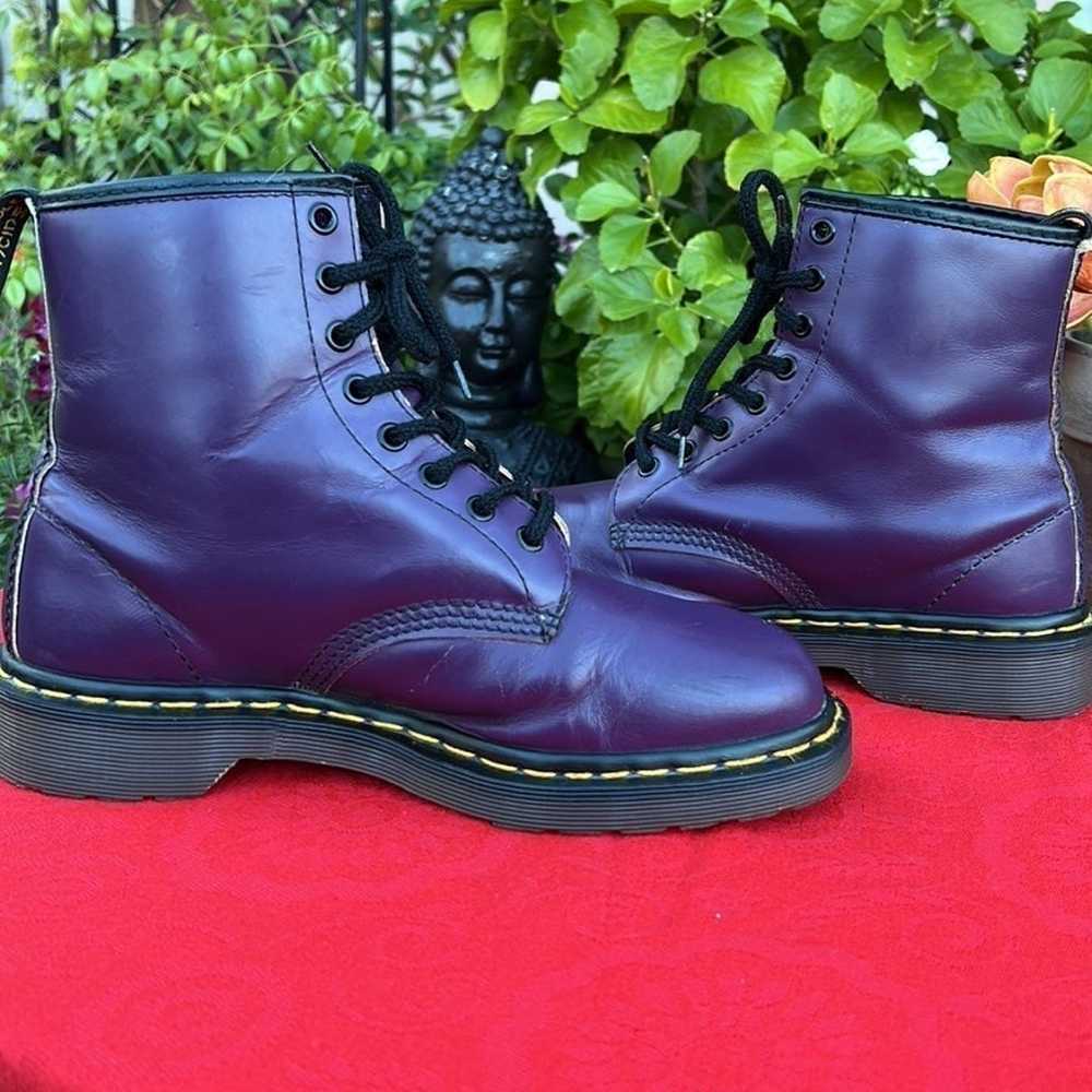 Dr. Martens England Vintage MIE Purple Boots UK 7 - image 3