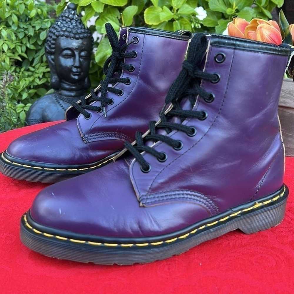 Dr. Martens England Vintage MIE Purple Boots UK 7 - image 7