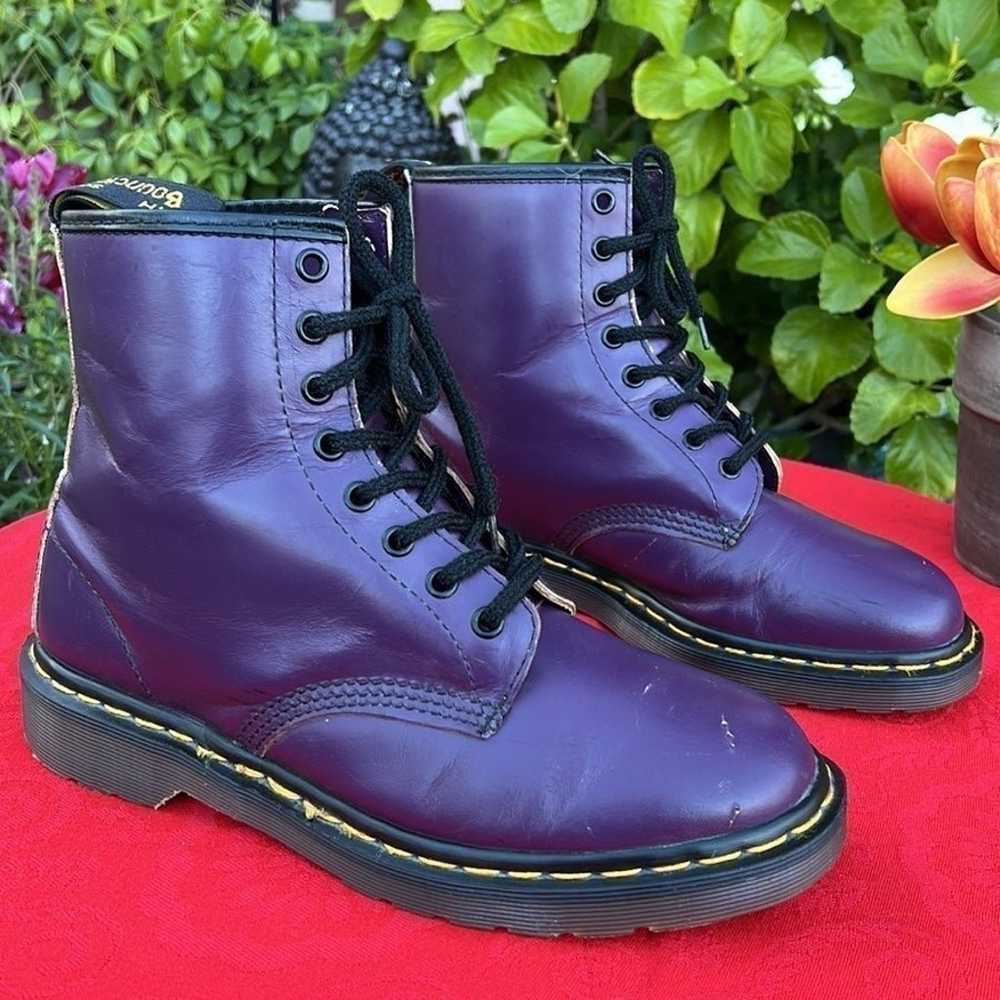 Dr. Martens England Vintage MIE Purple Boots UK 7 - image 8
