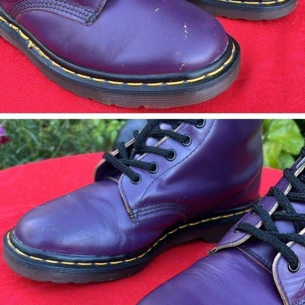 Dr. Martens England Vintage MIE Purple Boots UK 7 - image 9