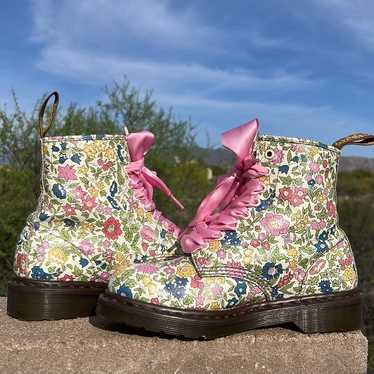 Dr. Martens Retro Floral Leather Boots