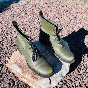 Vintage Miu Miu by Prada Military Green Boots Size