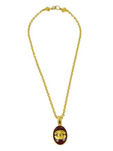 CHANEL Pre-Owned 1996 CC pendant chain necklace -… - image 1