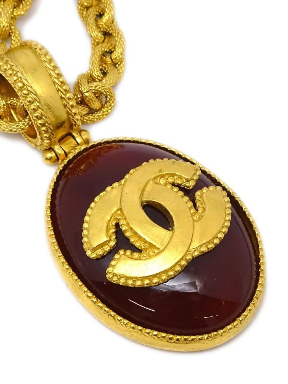 CHANEL Pre-Owned 1996 CC pendant chain necklace -… - image 2