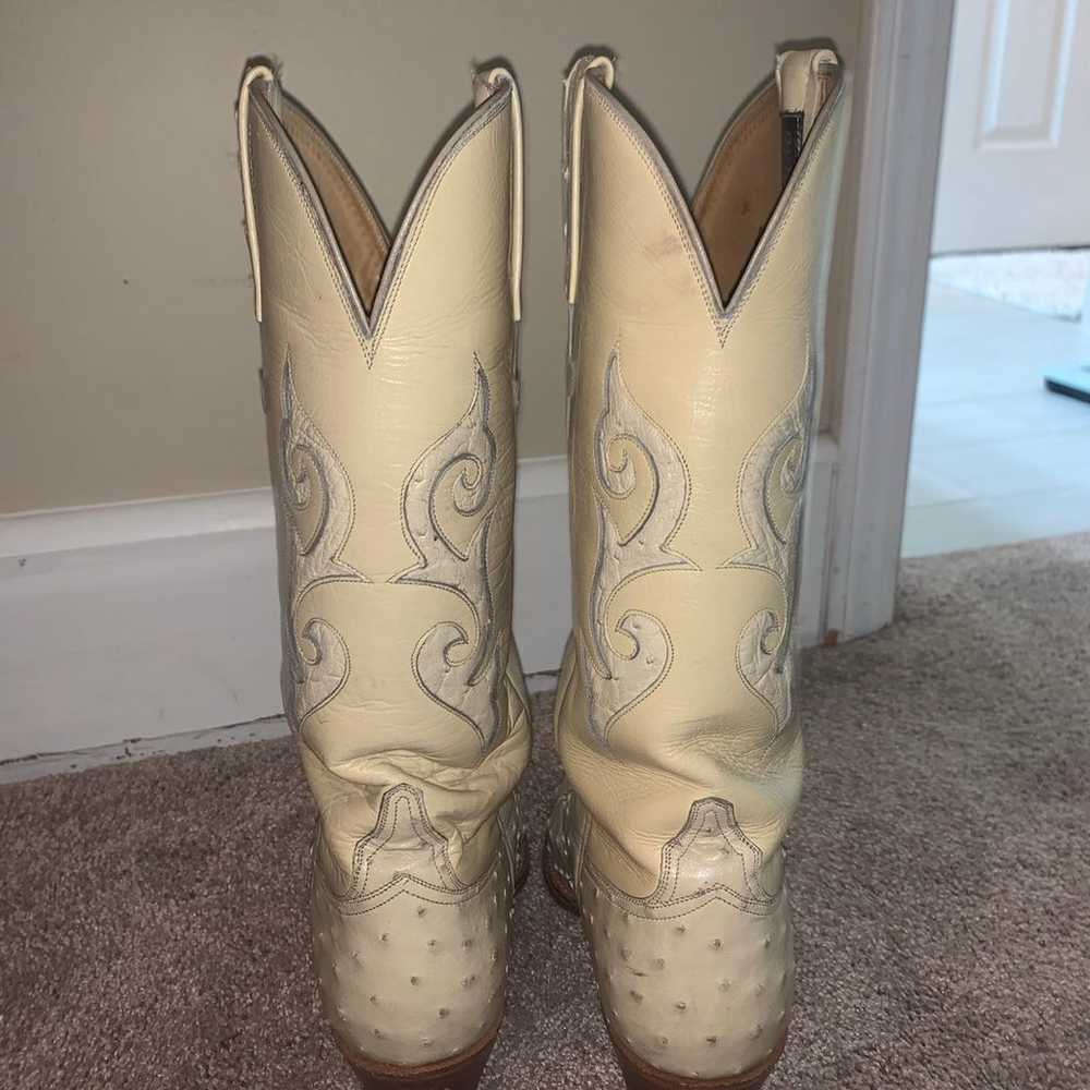 women’s vintage lucchese ostrich skin cowboy boots - image 7