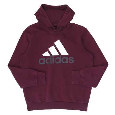 Mens Adidas Sports Essentials Maroon Pullover Hoo… - image 1