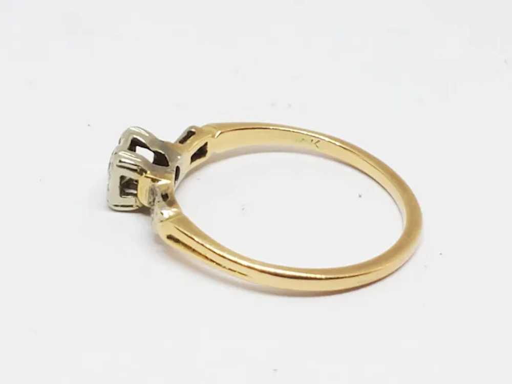 Vintage 1930's 14k Yellow Gold Art Deco Diamond E… - image 10