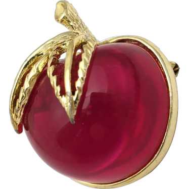 Sarah Coventry Red Bubble Cherry Brooch