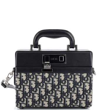 Christian Dior Top Handle Clasp Lock Bag Oblique C
