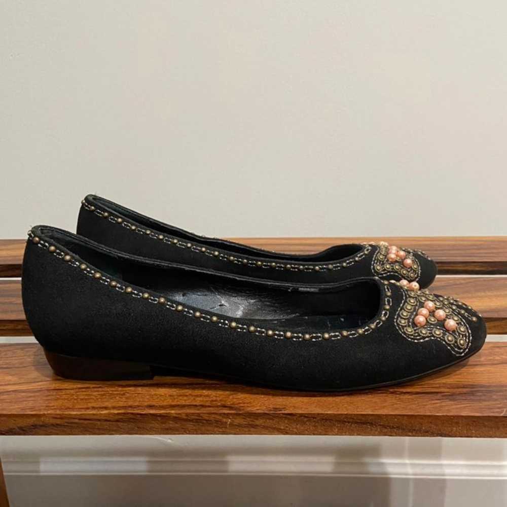 Vintage Beverly Feldman Black Flat Heels With Pin… - image 2