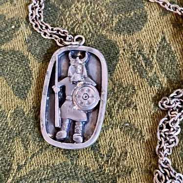 Vintage Jorgen Jensen Dove Pendant Modernist DENMARK Pewter