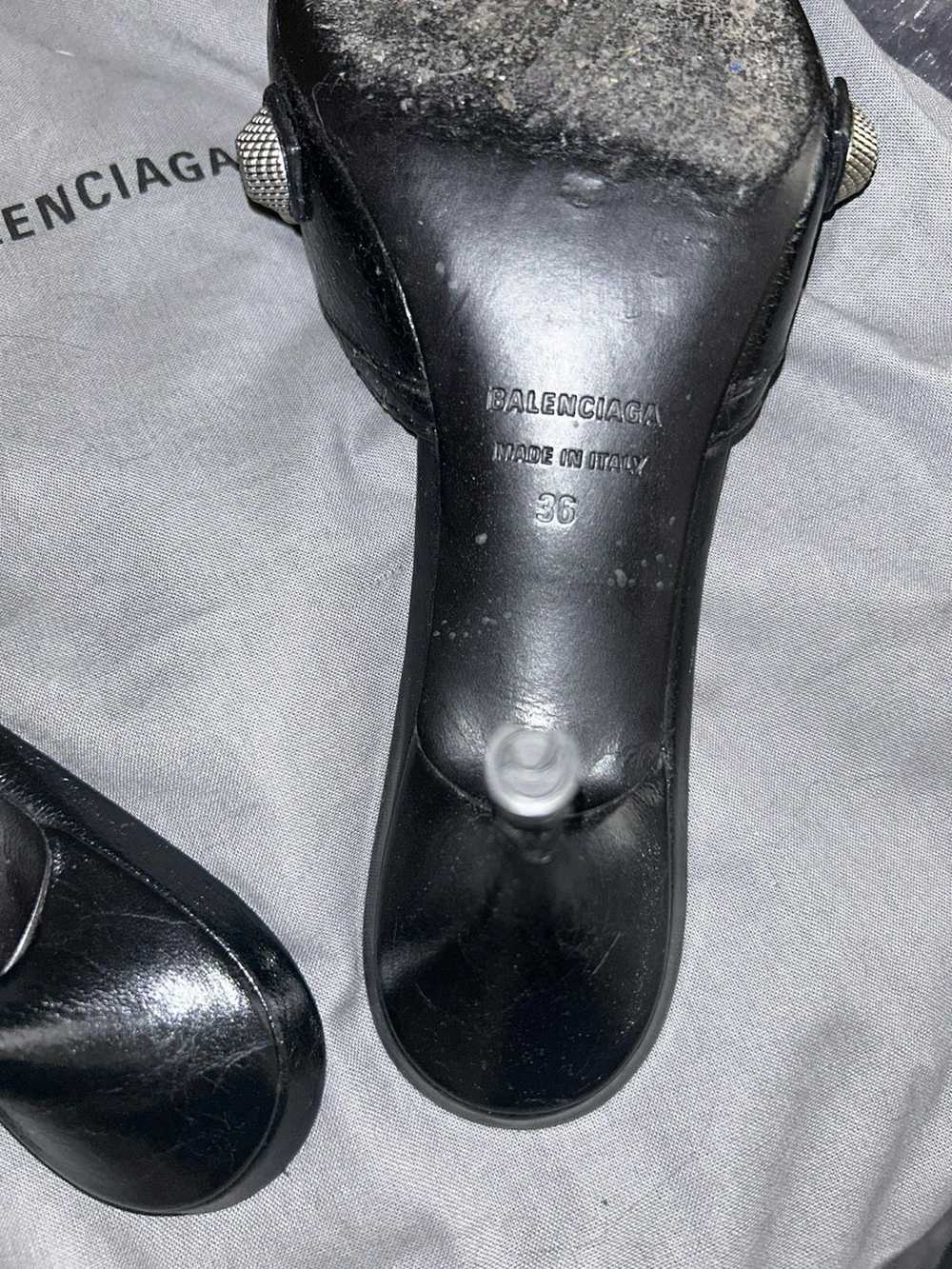 Balenciaga Balenciaga Leather Studded Accents Sli… - image 4