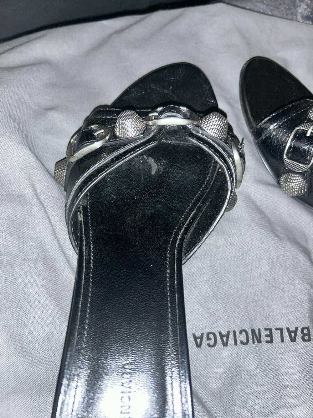 Balenciaga Balenciaga Leather Studded Accents Sli… - image 5