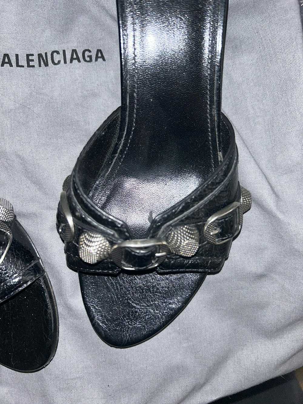Balenciaga Balenciaga Leather Studded Accents Sli… - image 7