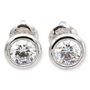 Tiffany & Co. Platinum Diamond Stud Elsa Peretti … - image 1