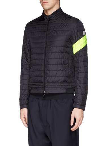 Moncler 'ROI' NEON STRIPE QUILTED JACKET