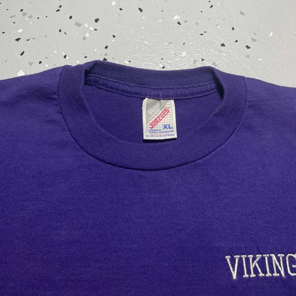 Vintage Minnesota Vikings Mens Jerzees T-Shirt Si… - image 3