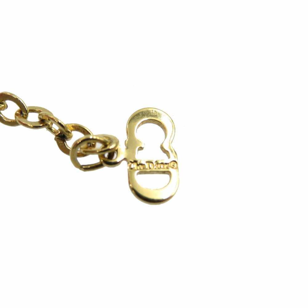Dior CHRISTIAN DIOR Metal Rhinestone Gold Necklac… - image 6
