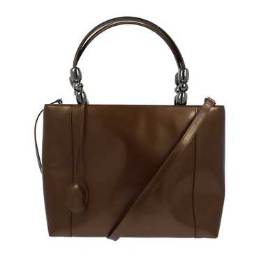 Dior CHRISTIAN DIOR Malice Handbag in Brown Leath… - image 1