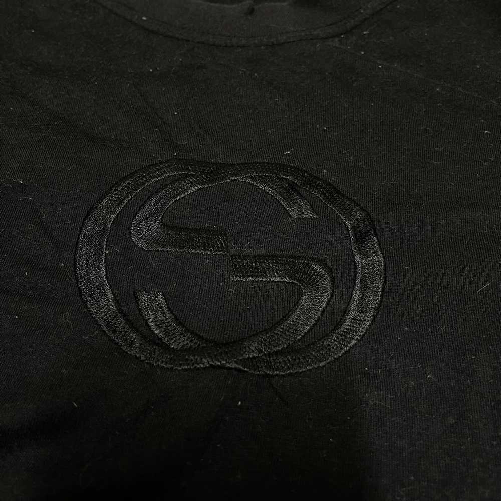 Gucci Vtg GUCCI Embroidery Logo Monogram Tee Shir… - image 3