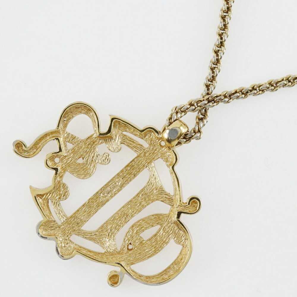Dior CHRISTIAN DIOR Dior Emblem Logo Necklace Vin… - image 3